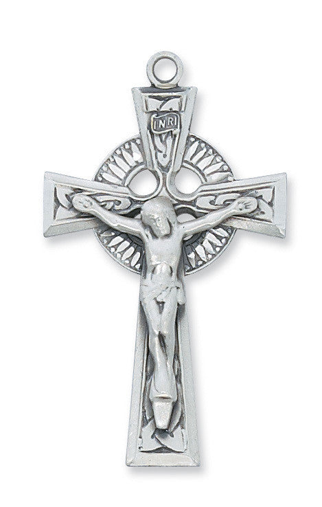 Sterling Silver Crucifix - 24" Chain and Gift Box - McVan - Chiarelli's Religious Goods & Church Supply