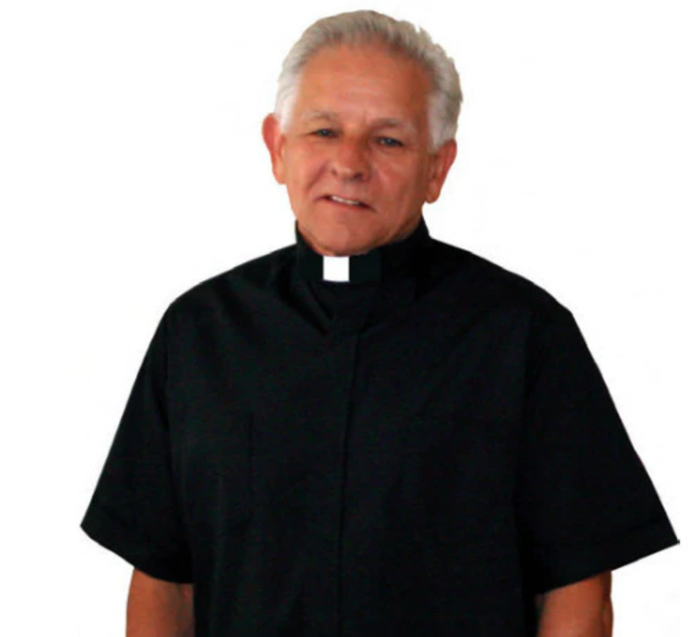Black Short Sleeve Deacon Shirt with Deacon Cross - Beau Veste - Chiarelli's Religious Goods & Church Supply