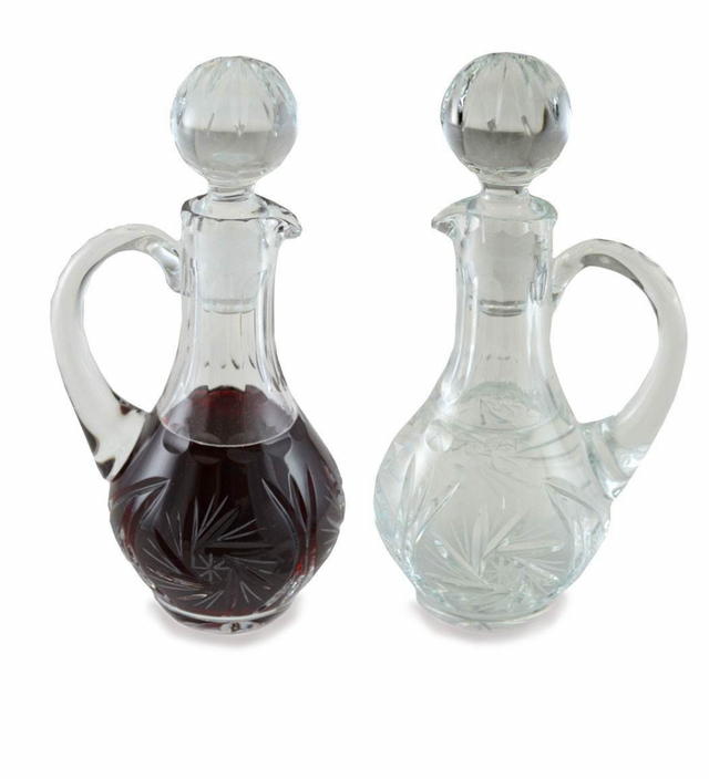 56724 - Lead Crystal Cruet Set - Alviti - Chiarelli's Religious Goods & Church Supply