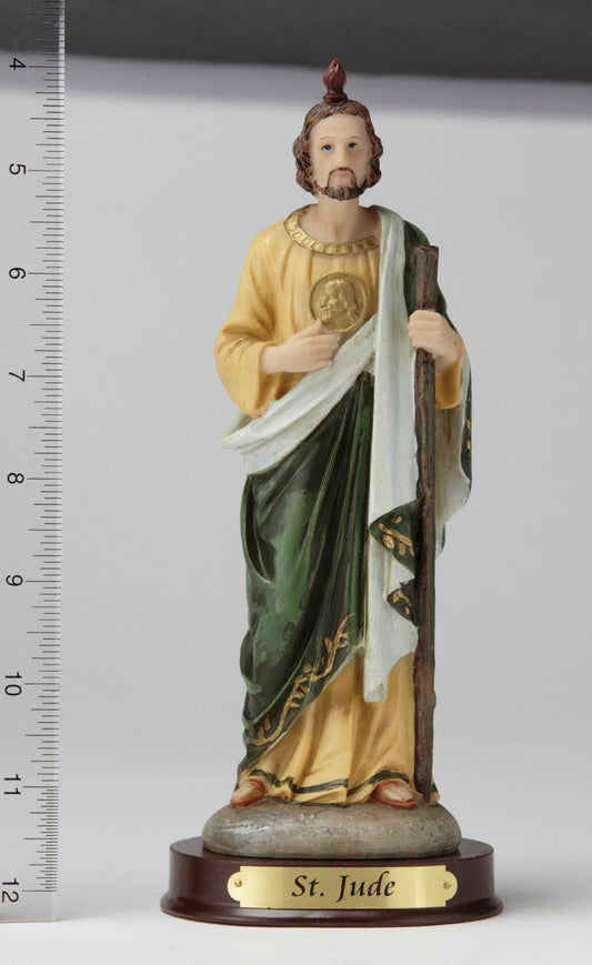 8" St. Jude Statue - Hand Painted - Religious Art - Chiarelli's Religious Goods & Church Supply