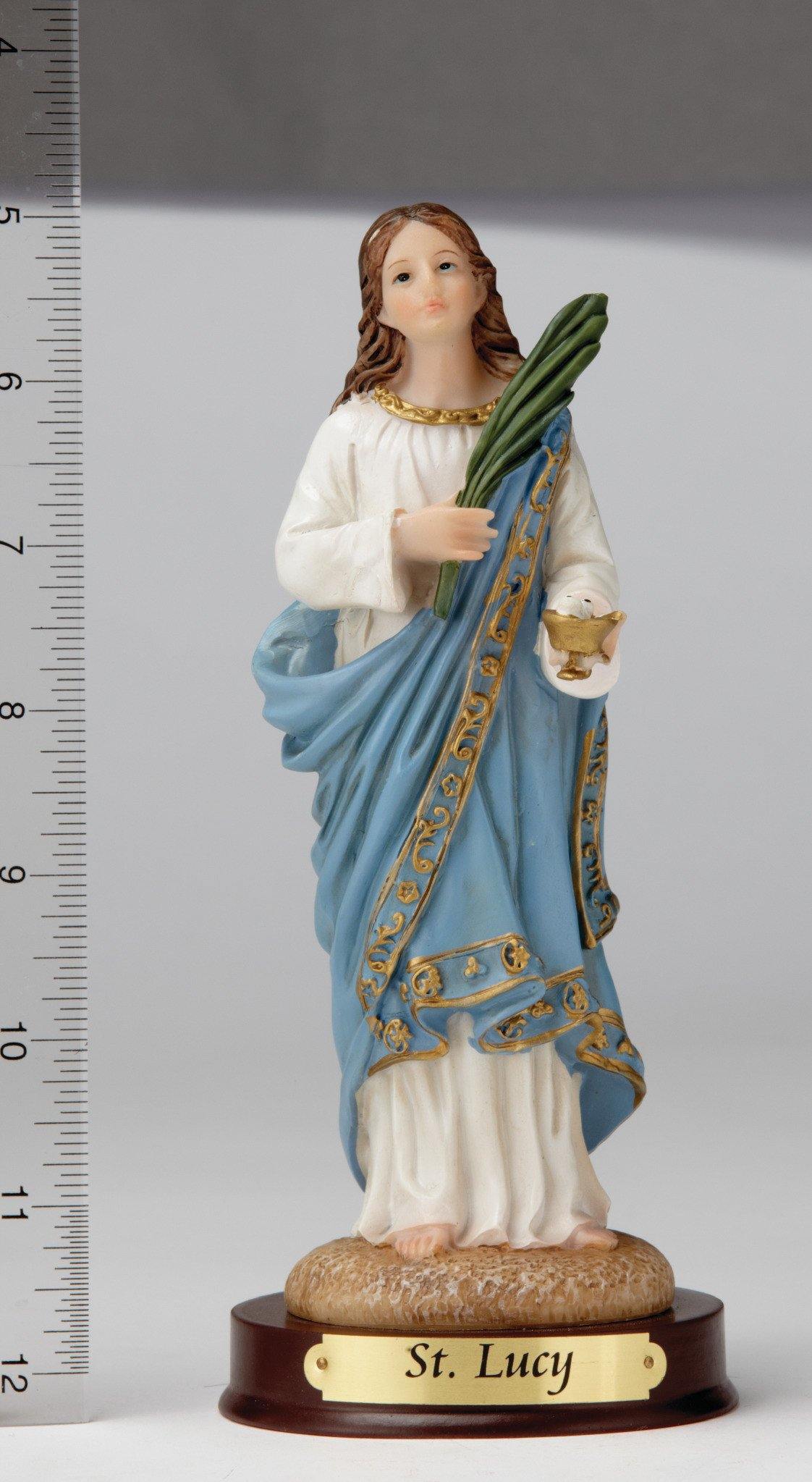 8" Saint Lucy - Hand Painted - Religious Art - Chiarelli's Religious Goods & Church Supply