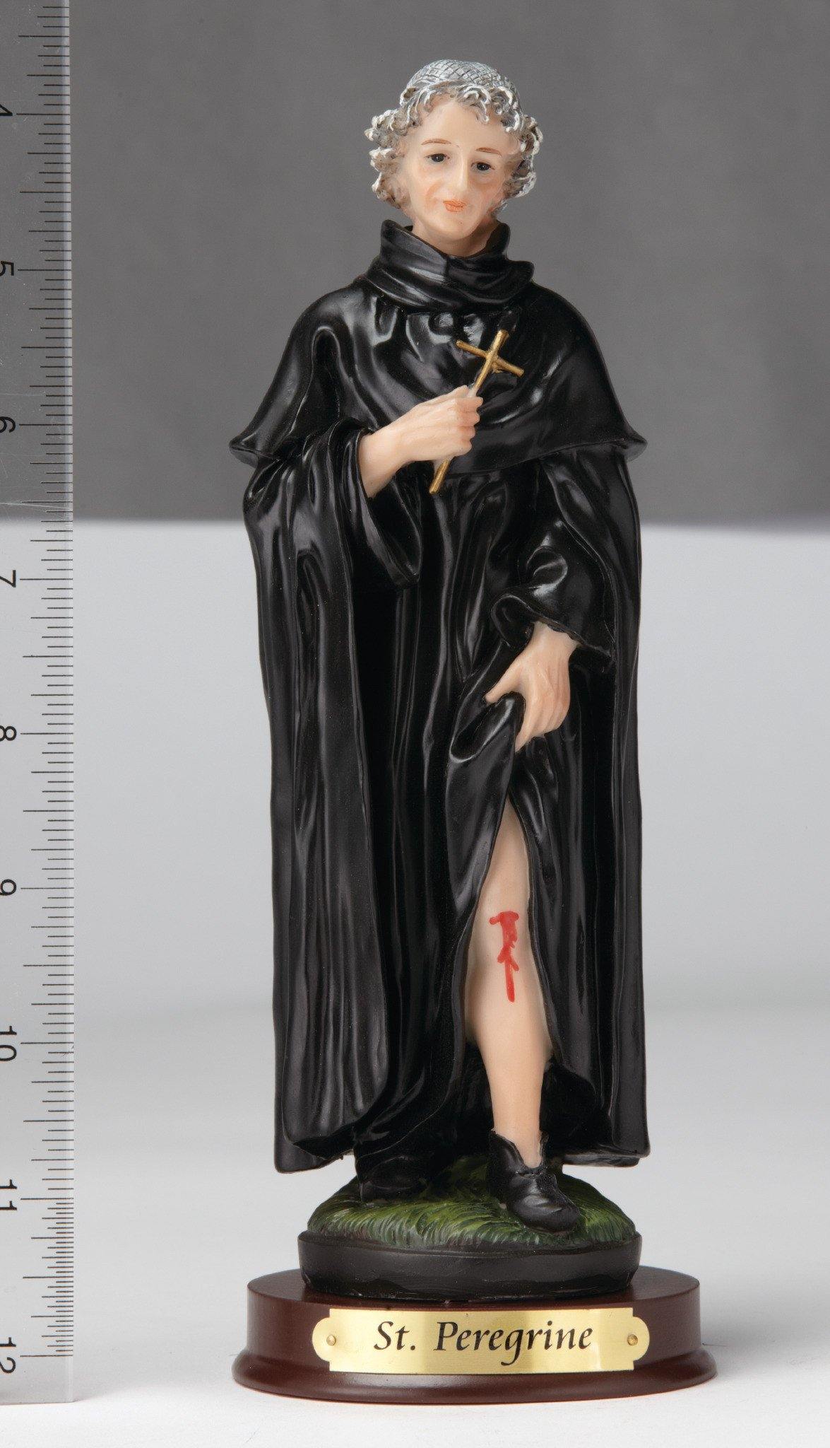 8" St. Peregrine Statue - Hand Painted - Religious Art - Chiarelli's Religious Goods & Church Supply