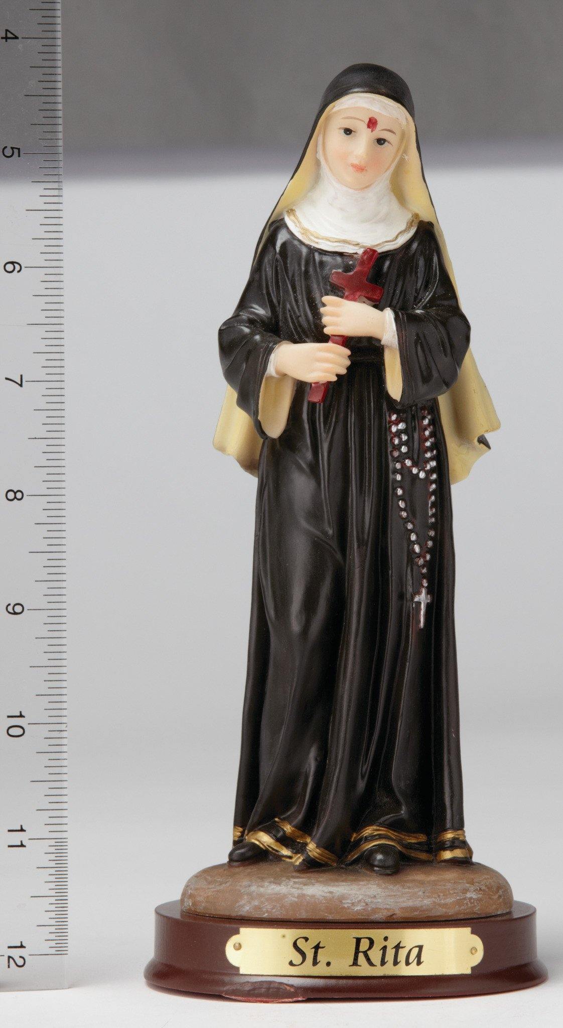 8" Saint Rita - Hand Painted - Religious Art - Chiarelli's Religious Goods & Church Supply