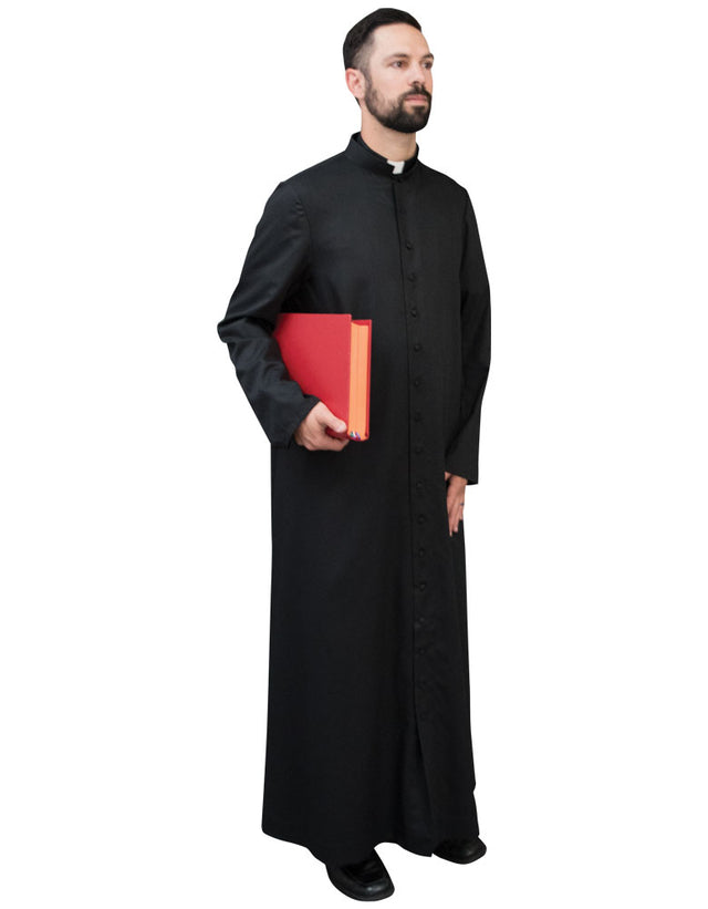 Black/Red Adult Cassock - 563B/564R - Beau Veste - Chiarelli's Religious Goods & Church Supply