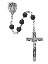 Black Glass Rosary - 7mm - McVan - Chiarelli's Religious Goods & Church Supply