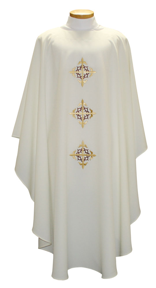 Vestment Cross/Crown Embroidered Front/Back - 2027 - Beau Veste - Chiarelli's Religious Goods & Church Supply