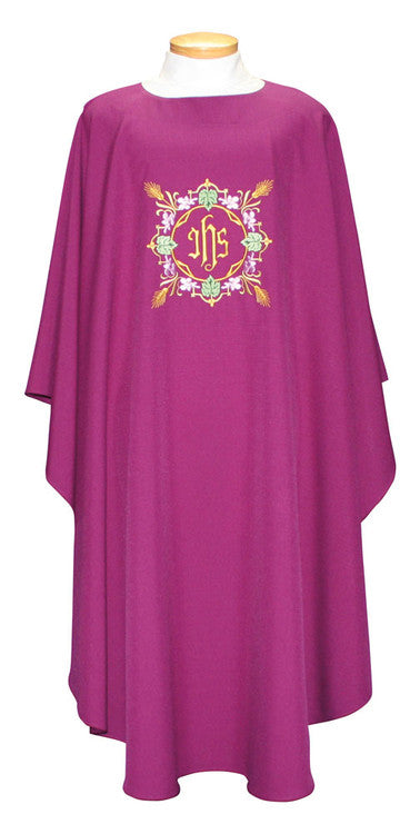 Vestment IHS/GRAPES Embroidered - 2024 - Beau Veste - Chiarelli's Religious Goods & Church Supply