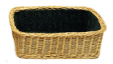 Rectangular Collection Basket Double Depth - Optional Liner - FJR - Chiarelli's Religious Goods & Church Supply