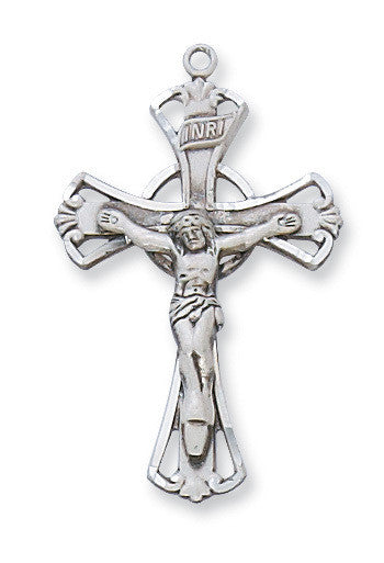 Sterling Silver Crucifix - 18" Chain and Gift Box - McVan - Chiarelli's Religious Goods & Church Supply