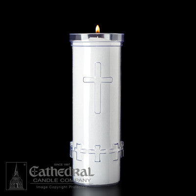 Divine Presence - 7 Day Sanctuary Light - Cathedral Candle - Chiarelli's Religious Goods & Church Supply