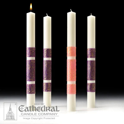 Artisan Wax Advent Candles - Cathedral Candle - Chiarelli's Religious Goods & Church Supply