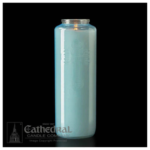 5 & 6-Day Glass Votive Candle (Crystal or Colored) - Cathedral Candle - Chiarelli's Religious Goods & Church Supply