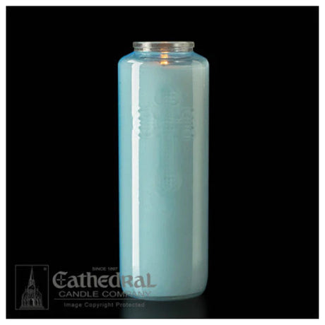5 & 6-Day Glass Votive Candle (Crystal or Colored) - Cathedral Candle - Chiarelli's Religious Goods & Church Supply