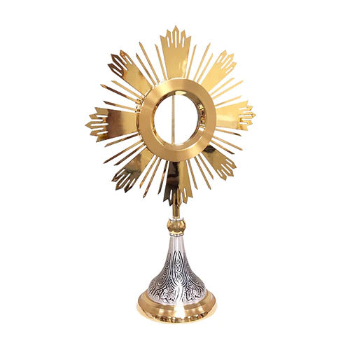 Ostensorio - Chapado en oro y plata de 24 quilates - ZZM715
