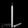 Stearine White Molded Candles - Small Diameter - Cathedral Candle - Chiarelli's Religious Goods & Church Supply