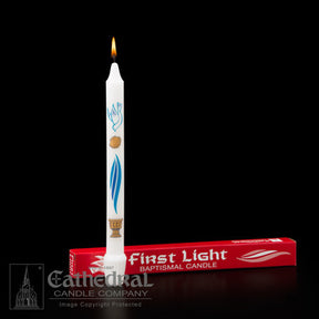 Baptism Candles - First Light - Cathedral Candle - Chiarelli's Religious Goods & Church Supply