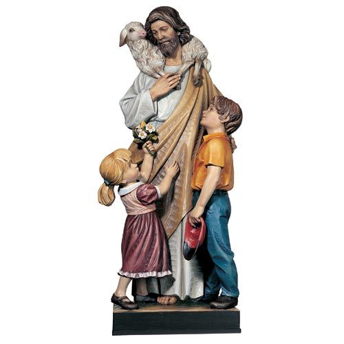 Good Shepherd with Children Statue - Demetz - Chiarelli's Religious Goods & Church Supply
