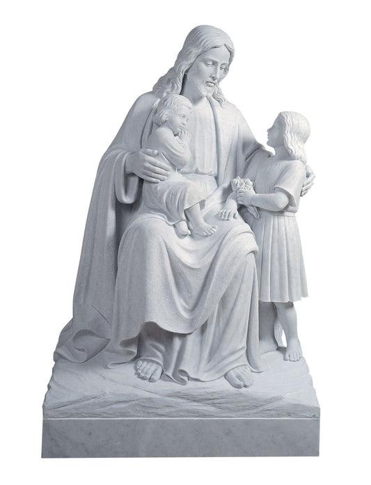 Demetz - Estatua de Jesús sentado con dos niños | Modo 100/40