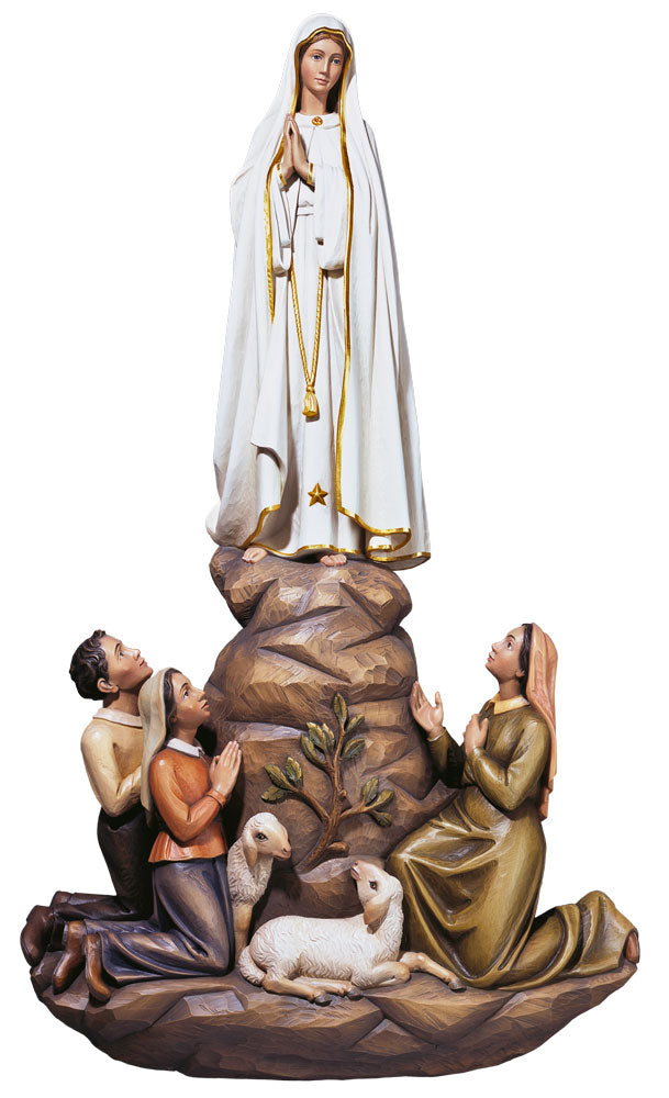 Fatima Group Demetz Statue - 3/4 Relief - Demetz - Chiarelli's Religious Goods & Church Supply