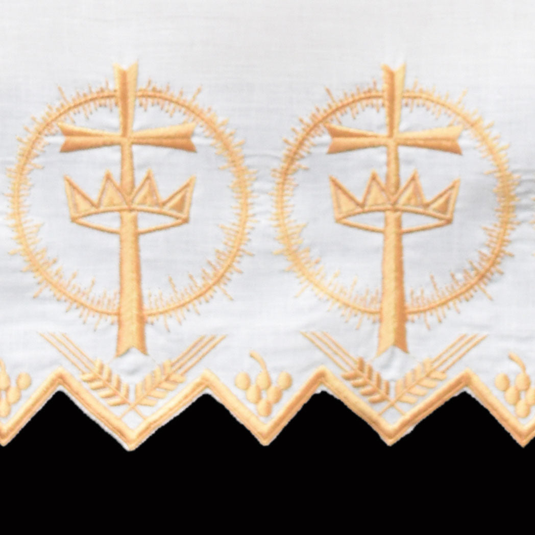 100% Pure Linen Embroidered Altar Linens | All Styles