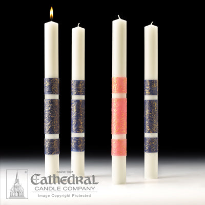 Artisan Wax Advent Candles - Cathedral Candle - Chiarelli's Religious Goods & Church Supply
