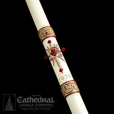 Sacred Heart | Paschal Candle - Cathedral Candle - Chiarelli's Religious Goods & Church Supply