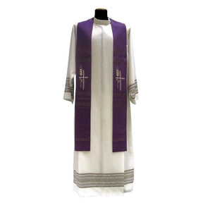 Cross and Wheat | Overlay Stole | SLV216S - Solivari - Chiarelli's Religious Goods & Church Supply