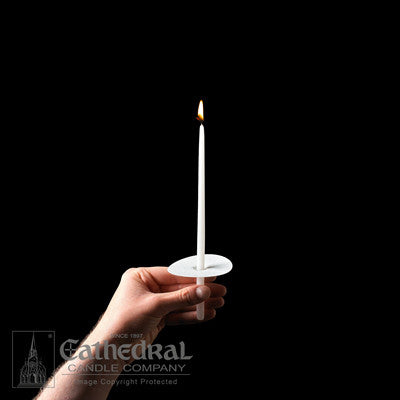 Congregational Tapers - Stearine 9" - Cathedral Candle - Chiarelli's Religious Goods & Church Supply