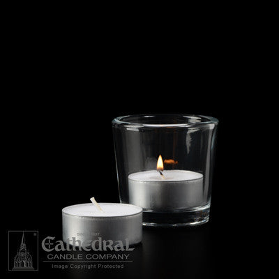 TeaLights - 144/box - Cathedral Candle - Chiarelli's Religious Goods & Church Supply