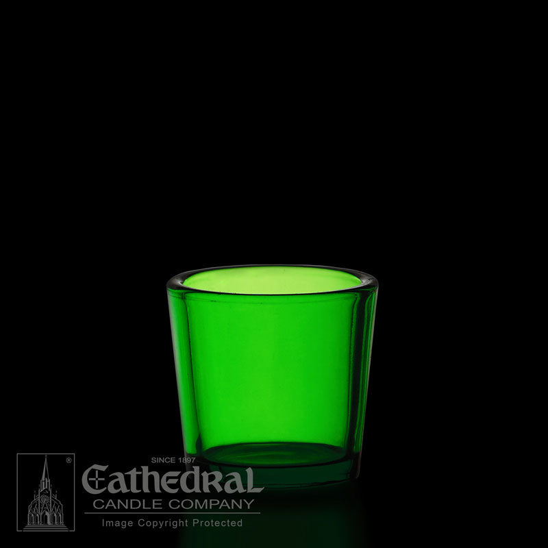 Votive | Light Glasses | 10/15/24 Hour | All Colors - Cathedral Candle - Chiarelli's Religious Goods & Church Supply