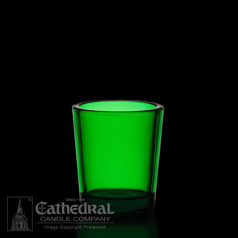 Votive | Light Glasses | 10/15/24 Hour | All Colors - Cathedral Candle - Chiarelli's Religious Goods & Church Supply