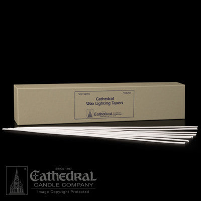 Wax Lighting Tapers - 500 per box - Cathedral Candle - Chiarelli's Religious Goods & Church Supply
