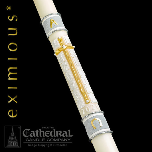 Eximious Collection | Way of the Cross Paschal Candle - Cathedral Candle - Chiarelli's Religious Goods & Church Supply