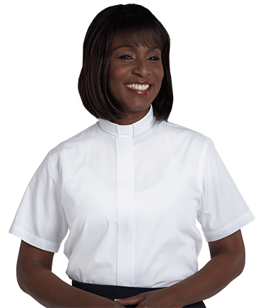 Womens Tab Collar Clergy Shirt - White - Murphy Robes - Chiarelli's Religious Goods & Church Supply