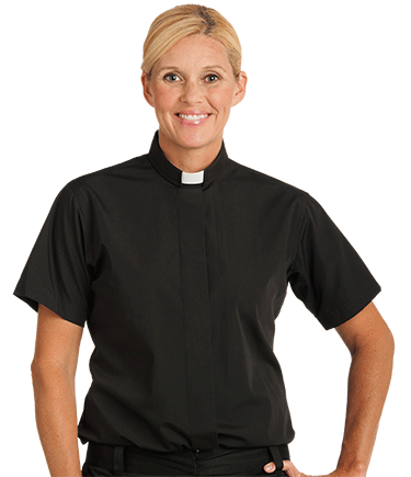 Womens Tab Collar Clergy Shirt - Black - Murphy Robes - Chiarelli's Religious Goods & Church Supply
