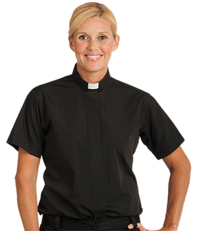 Womens Tab Collar Clergy Shirt - Black - Murphy Robes - Chiarelli's Religious Goods & Church Supply