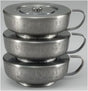 Stacking Ciboria - Oxidized Silver Exterior and Polished Interior - Z2598 - Zieglers - Chiarelli's Religious Goods & Church Supply